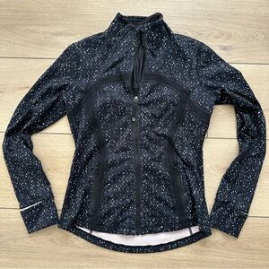 Lululemon Define Jacket Butterfly Texture Mink Berry Black Size 10
